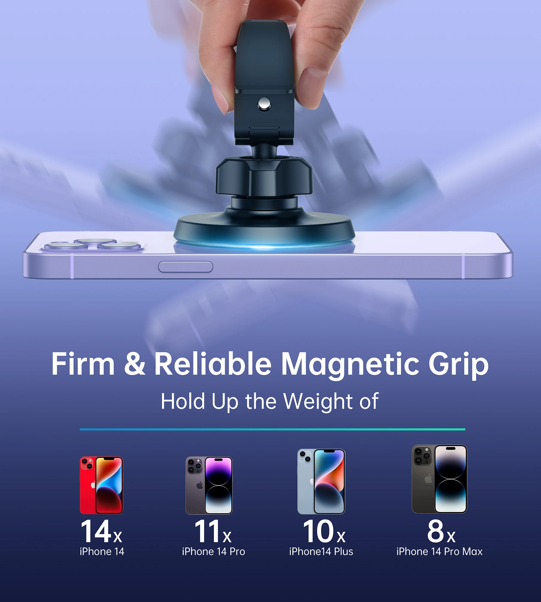 Magnetic Car Mount Holder อุปกรณ์อิเล็กทรอนิกส์แบบพกพา Mount สําหรับ iPhone 16/15/14/13/12 Pro Max Mini Plus โทรศัพท์ทั้งหมดและกรณี