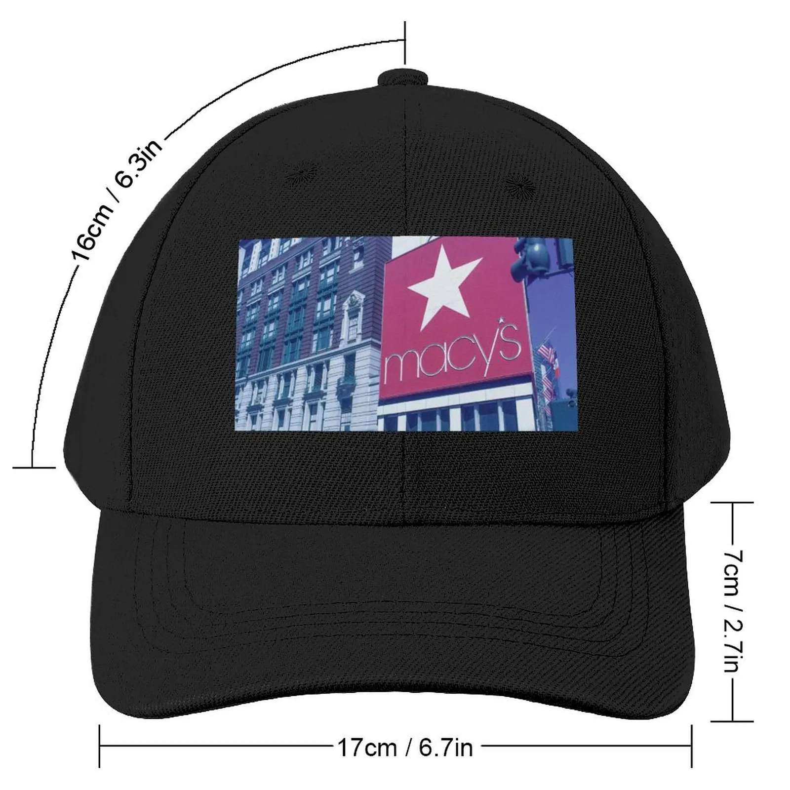 Blue New York Collection No 4, Macy’s Shopping Baseball Cap Rugby Thermal Visor Horse Hat Icon Mens Women's