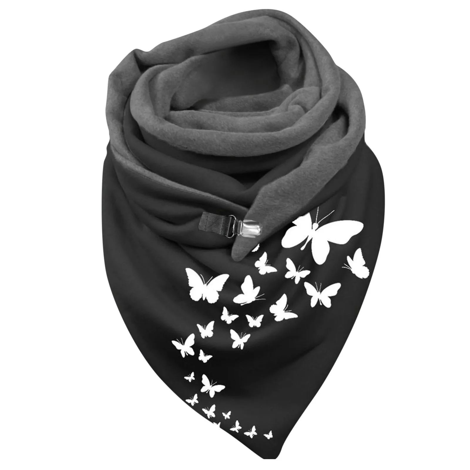 Winter Warm Scarf Womens Vintage Print Scarves Fashion Winter Warm Shawls Wraps Scarves Button Up Casual Scarf Foulard Femme