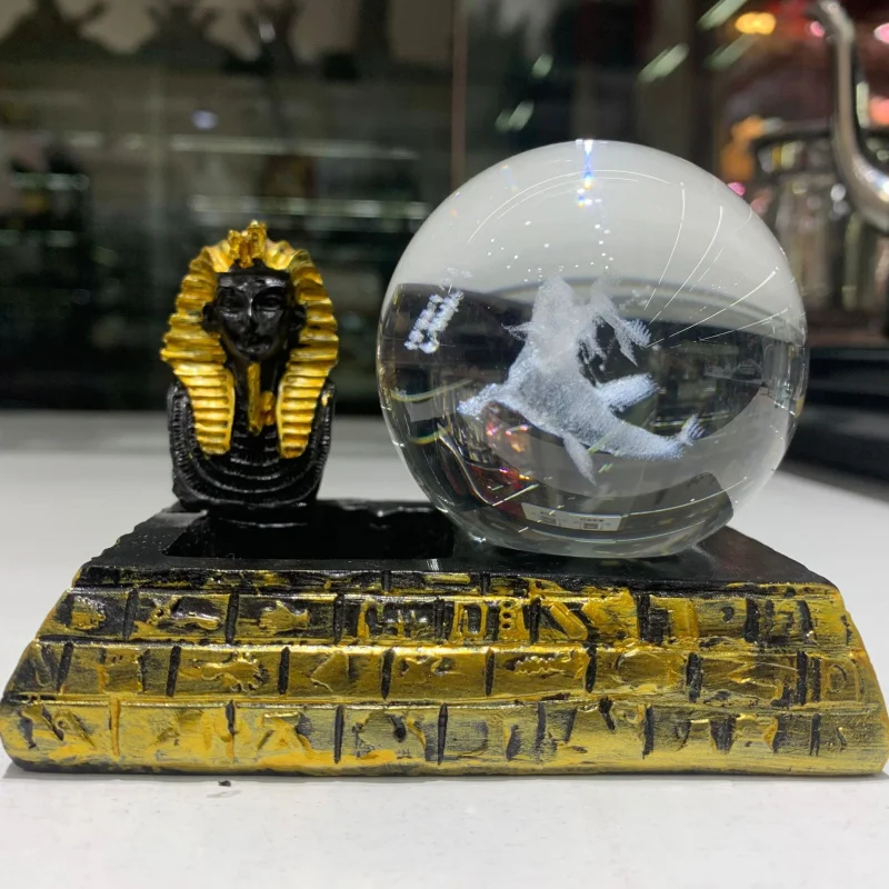 

Egyptian Series Cross-border Supplier Factory Sales Resin Crafts Ball Holder Crystal Ball Base Creative
