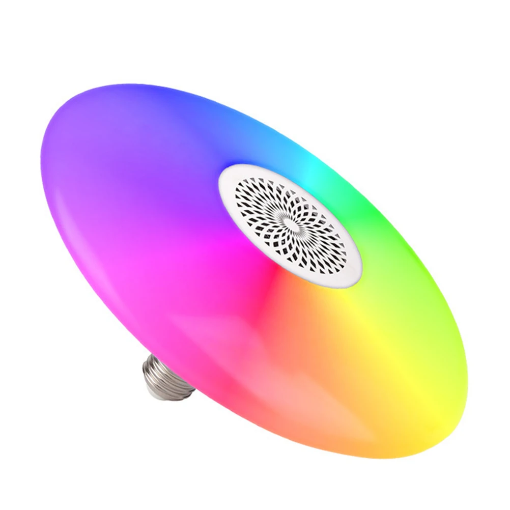 

1 Set Led Music Light Bulb Wireless Speaker Home Decorative Bulb Color Changing Party Supplies Round Shape Lamp Remote