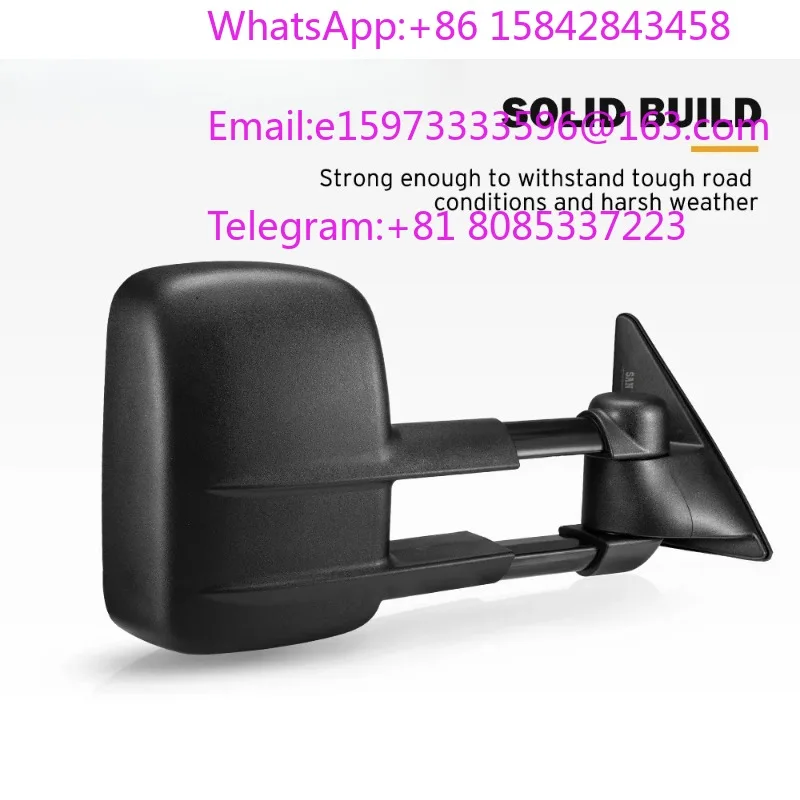 Extendable Towing Side Mirrors Adjustable Trailer Rear View Mirror Durable Vehicle Tow Auxiliary Mirro