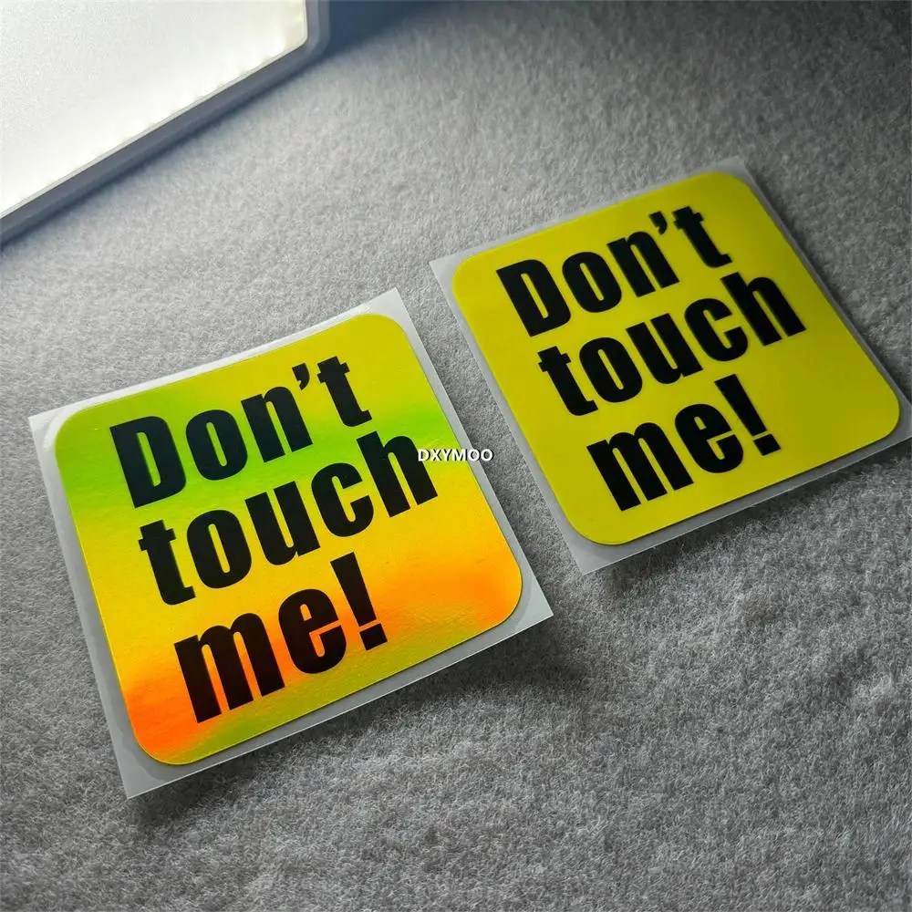 Do Not Touch Holographic Reflective Waterproof Square Vinyl Decal for Car Window Bumper Motorcycle Laptop