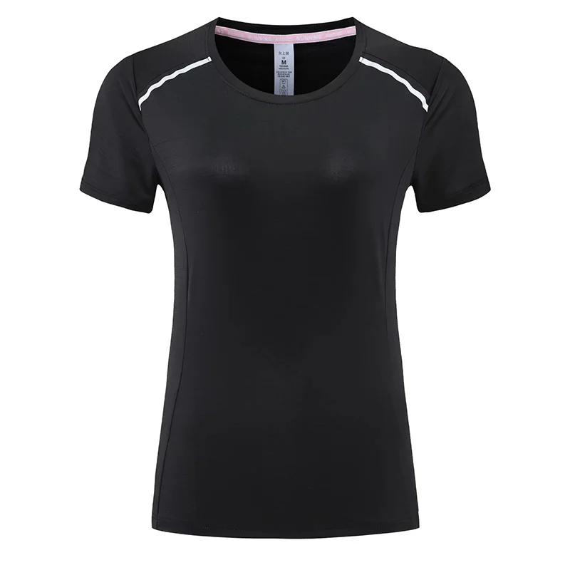 Camisetas de Yoga para mujer, Top corto deportivo sólido, camisetas de entrenamiento para gimnasio, correr, manga corta, ropa deportiva de secado rápido