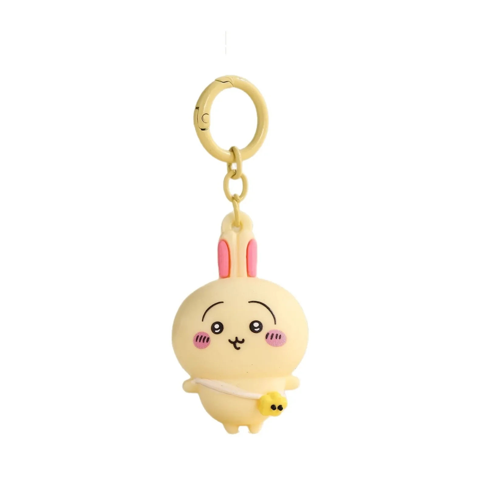 Cute Chiikawa Usagi 3D Pendant Keychain Mini Plush Doll Figure Hachiware Kawaii Bag Charm Keyring Ornament Gift for Kids Girls - view 5