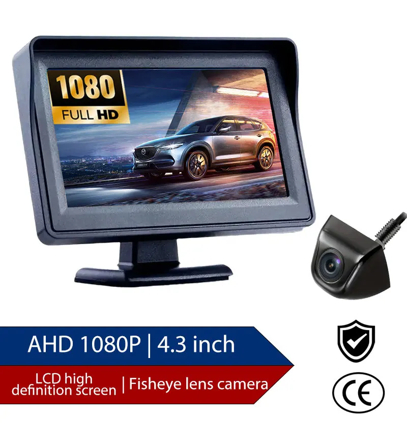 4,3-Zoll AHD/HD Auto-Monitor für Rückfahrkamera, HD Digitaler Farb-LCD-Bildschirm mit Einfacher Installation – Detail 2
