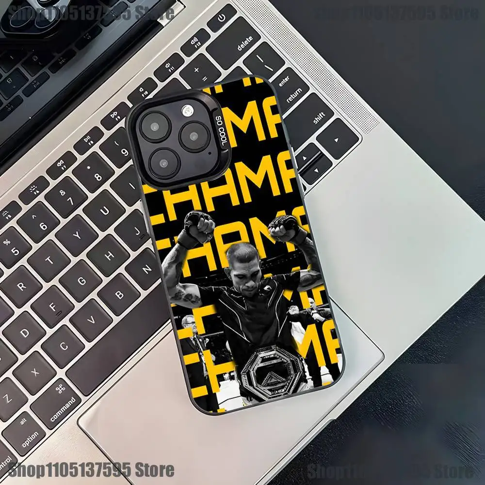 الملاكمة Hfighting بيريرا أليكس جراب هاتف آيفون 17,16,15,14,13,12,11,Pro,XS,Max,Plus,Mini,SE4,E غطاء أسود غير لامع مقاوم للصدمات #5