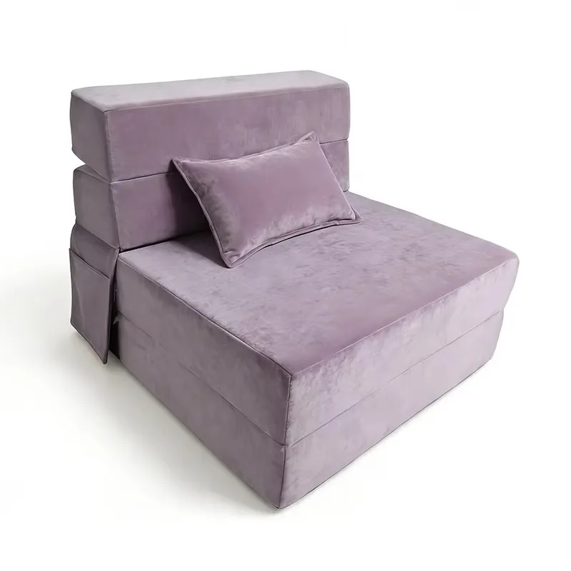 Vacuum compression sofa composite flannel fabric pure foam frameless ODM washable simple design living room
