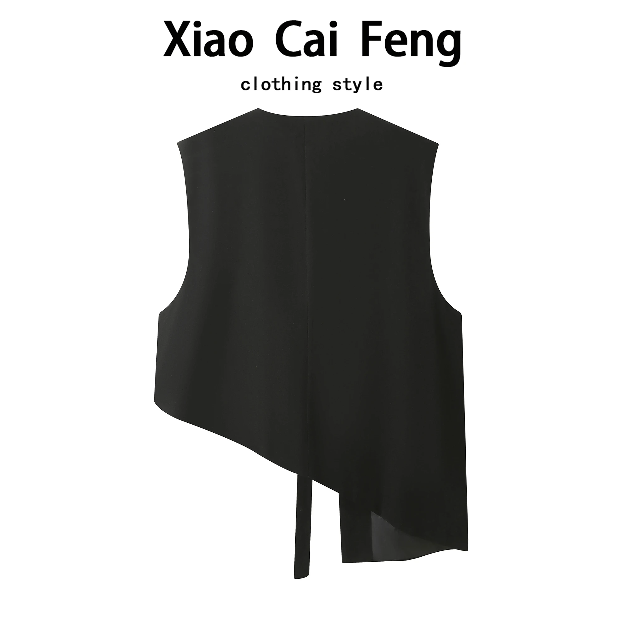 سترة نسائية مطرزة باللون الأسود من k Mountain Sle، تصميم غير متماثل وفضفاض ومتعدد الاستخدامات، Jaet فردي أنيق