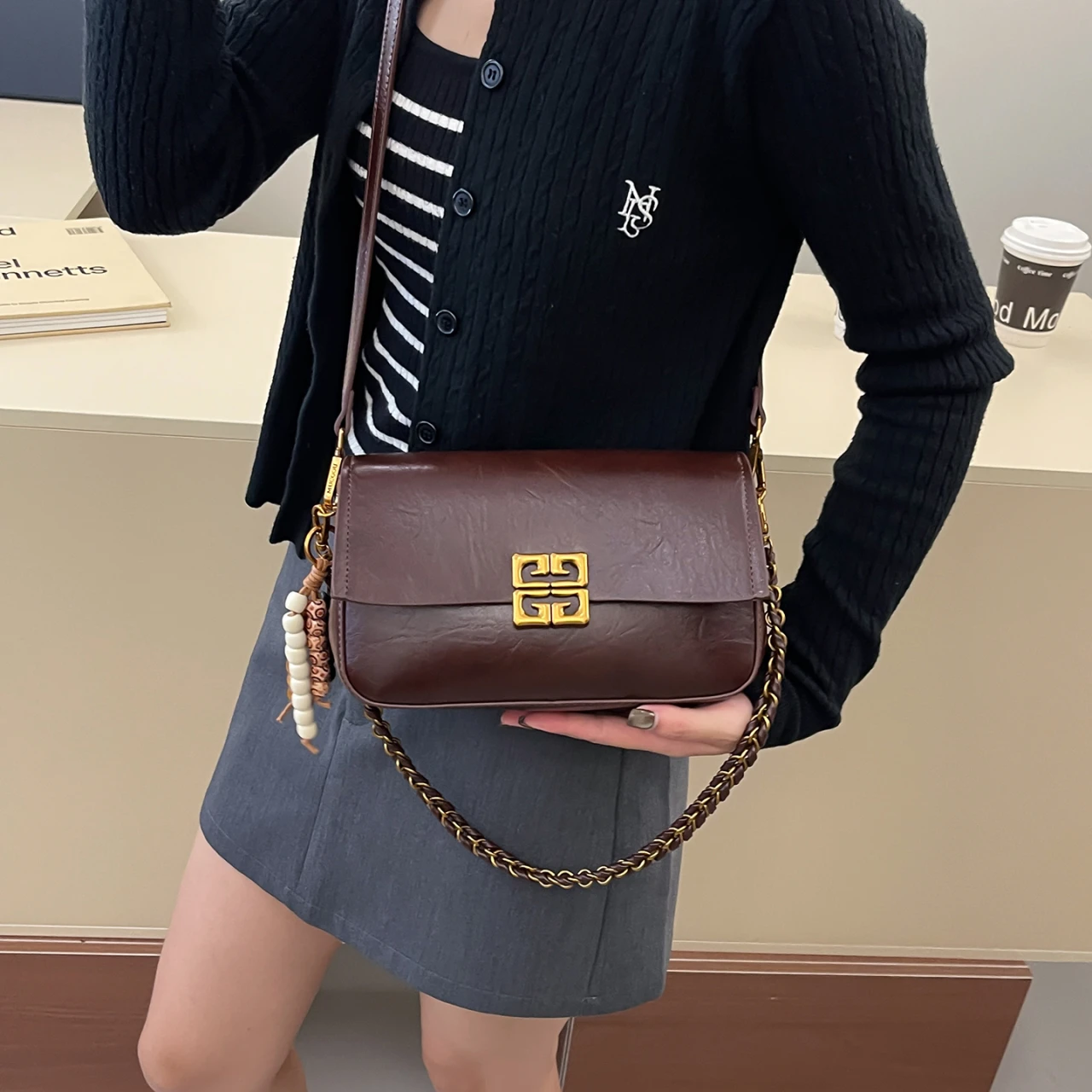 

Sophisticated-chic 2025 New Ladies Luxury Brand Leather Crossbody Bag Famous Designer Casual Popular Simple​