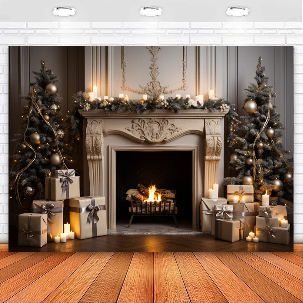 Mocsicka ฉากหลังของโซฟาสำหรับถ่ายภาพวันคริสต์มาสฤดูหนาว