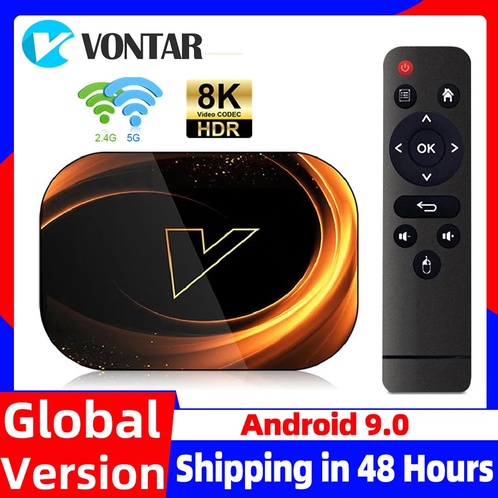 ТВ-приставка VONTAR X3 на Android 9,0, 4 + 128 ГБ, Amlogic S905X3, 2,4/ГГц, Wi-Fi