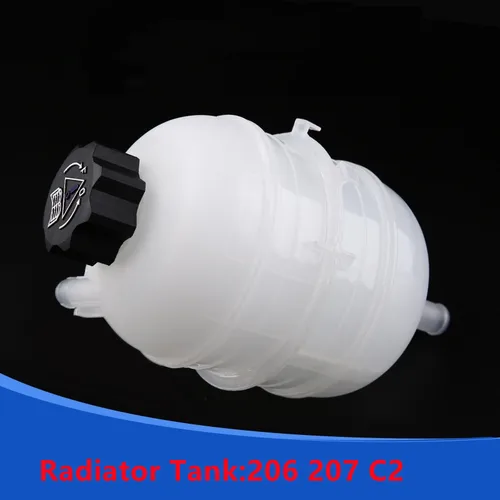 Imagen 2 del producto Adecuado para Peugeot 206 207 206CC Citroen C2 tanque de radiador tanque de expansión de refrigerante depósito de hervidor anticongelante 132311   1307LQ