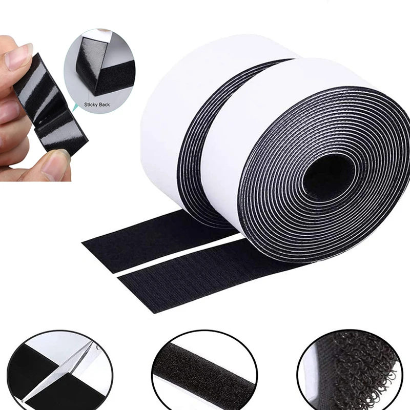 Width 16/20/30/50/100/110MM Strong Self-adhesive Fastener Tape Hook and Loop Nylon Sticker Adhesive With Strong Glue Tape 1M