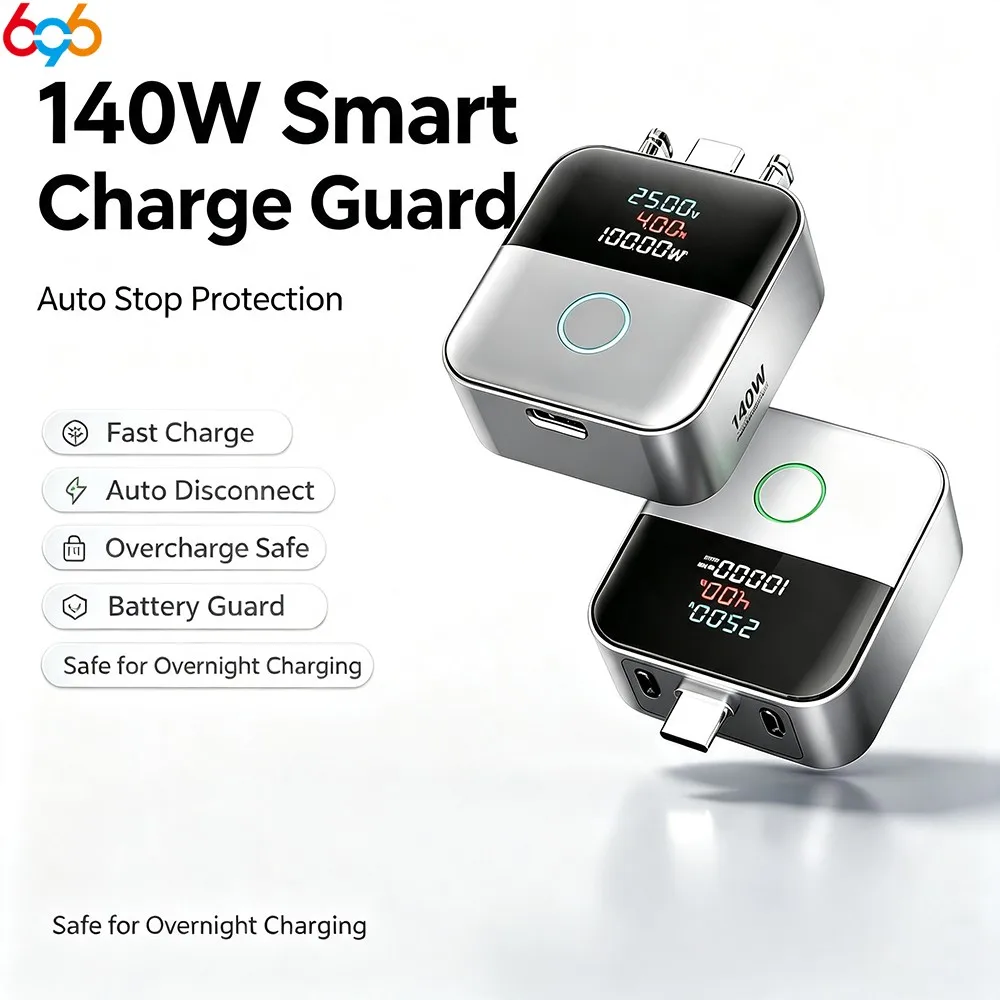 140W Type‑C Charge Guard Physical Disconnect Anti‑Overcharge Cut‑off Night‑time Safe‑guard For Mobile Devices Charging