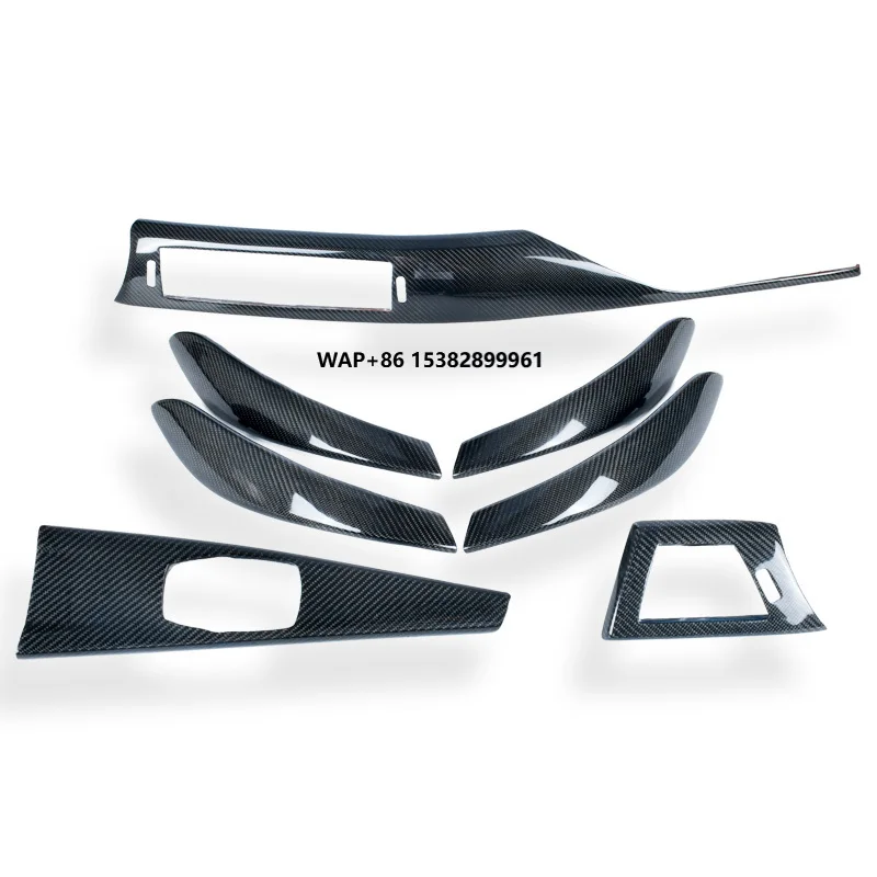 For  3 4 Series F30 Real Carbon Fiber Center Control Panel KIT