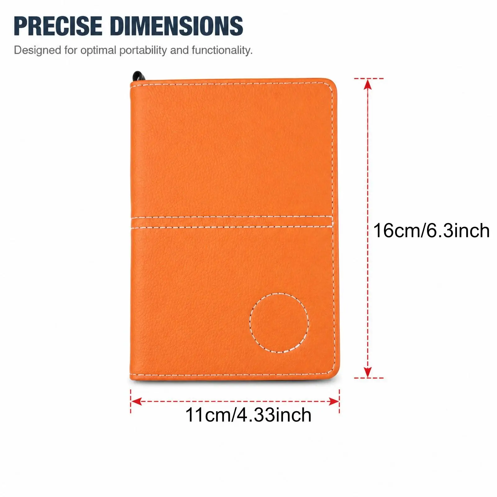 PU Leather Scorecard Holder Book Golf Organizer Yardage Board Golf Supplies for Score Tracking and Practice