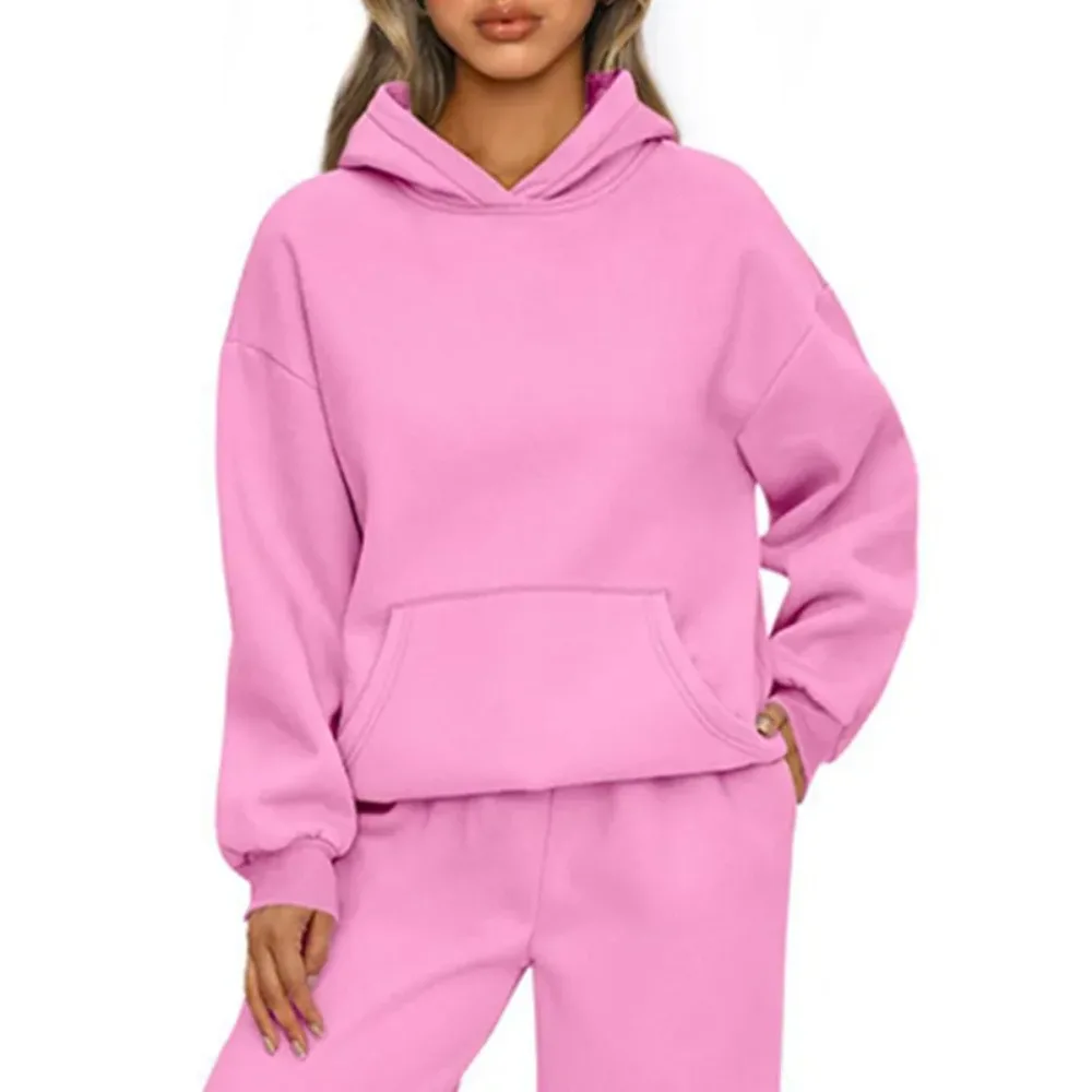 2026年秋冬 カジュアルスポーツ フード付きスウェットシャツ 無地 長袖 レディース おしゃれ ゆったりトップス プルオーバー