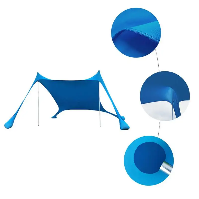 Outdoor Beach Tent Sun Shelter Camping Shades Tents Windproof One-piece Beach Canopy Tents UPF50+ Portable Family Tent For Beach