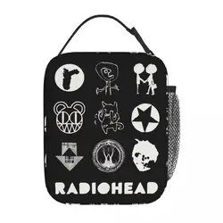 Radiohead Insulated Lunch Bag Leakproof Band Music Lunch Container Cooler Bag Tote Lunch Box College Travel Girl Boy