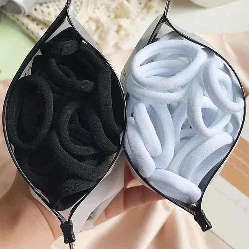 30/50/100 Uds. Bandas para el cabello de colores mezclados para mujer y niña, lazos básicos para el cabello, diadema elástica, accesorios para el cabello, soporte para cola de caballo