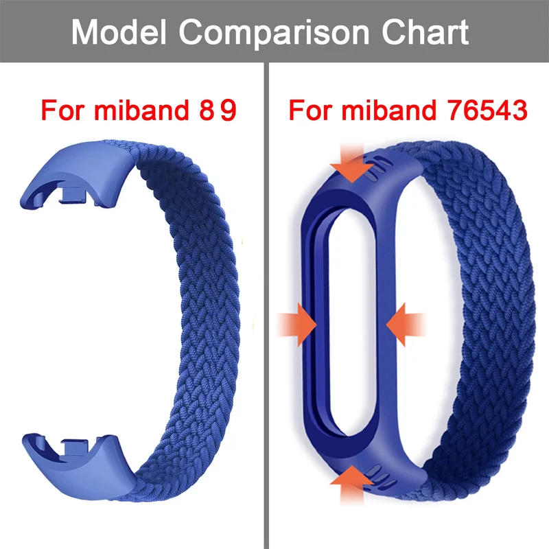 Für Mi band 9 8 7 NFC Strap zubehör ersatz gürtel Nylon Geflochtene pulseira Miband 9 correa für Xiaomi Mi band 6 5 4 armband