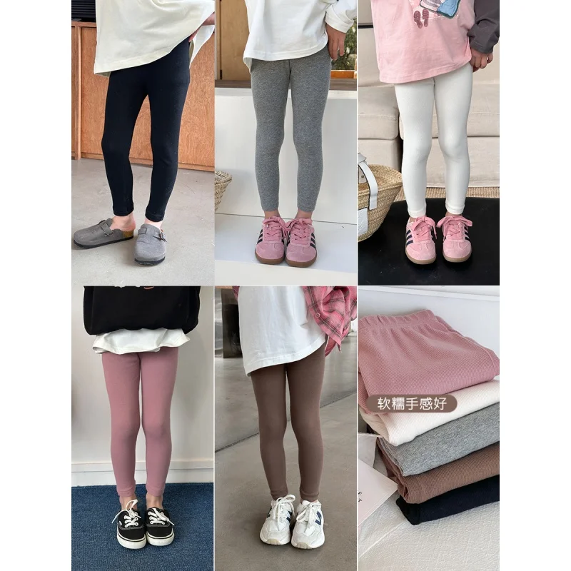 Daily Wear Item~Girls Soft and Comfortable Slim All-Matching Slim Fit High Elastic Leggings