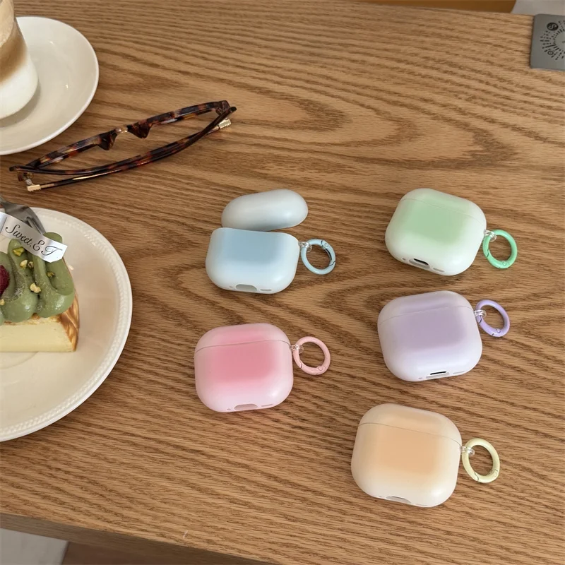 

Creativity Macron's color Pattern Splicing Bead Ring Pendant earphone cover Case Cover for AirPods 1 or 2 3 4 Pro 2 Pro 3