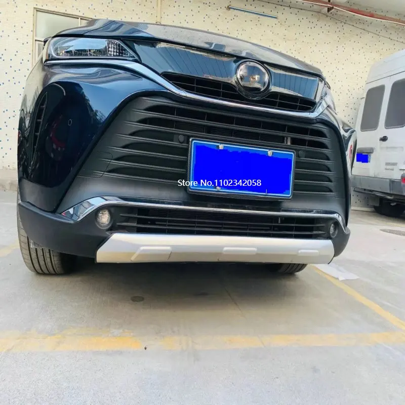 

For Toyota Harrier Venza XU80 2020 2021 2022 Aluminum Alloy Front Rear Bumper Skid Protector Guard Plate Cover Trim Sticker