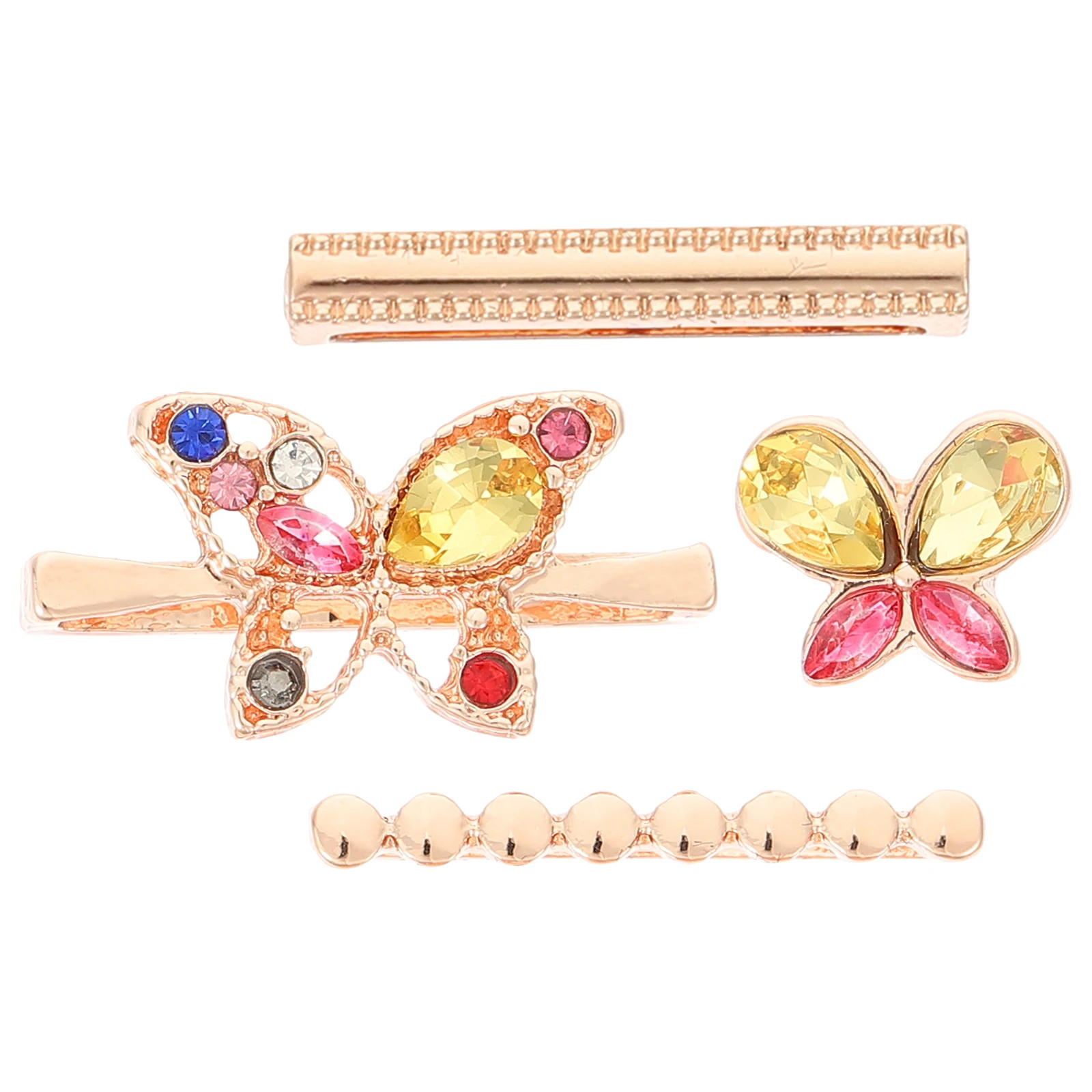 

1 set Watch Strap Charms Smartwatch Band Decoration Mini Ring Loops Watchband Accessories Resin Alloy Rhinestones
