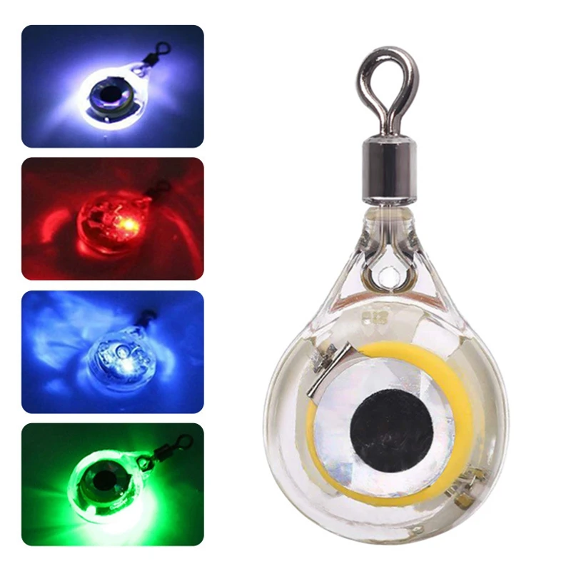 

LED Fishing Attracting Fish Lure Light Deep Drop Underwater Eye Shape Luminous Fishing Bait Lamp Bright Light Underwater