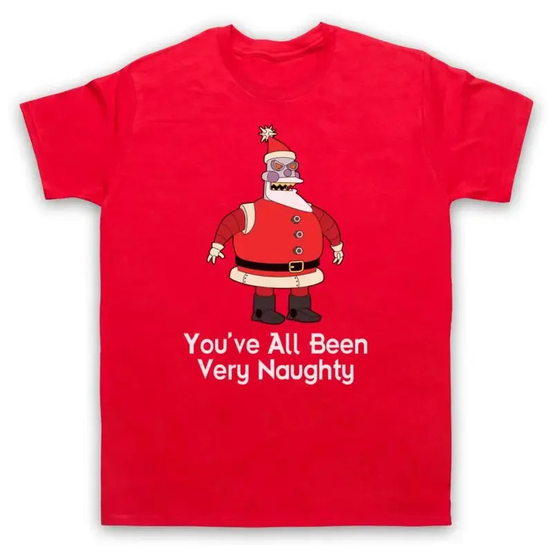 FUTURE CARTOON ROBOT SANTA UNOFFICIAL ALL BEEN NAUGHTY MENS WOMENS T SHIRT