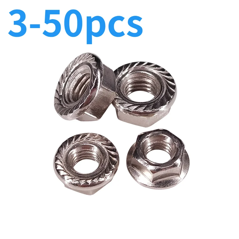 

M2 M2.5 M3 M4 M5 M6 M8 Nickel Plated Hexagon Flange Nut Pinking Slip Locking Lock Nut Serrated Flange Lock Nuts