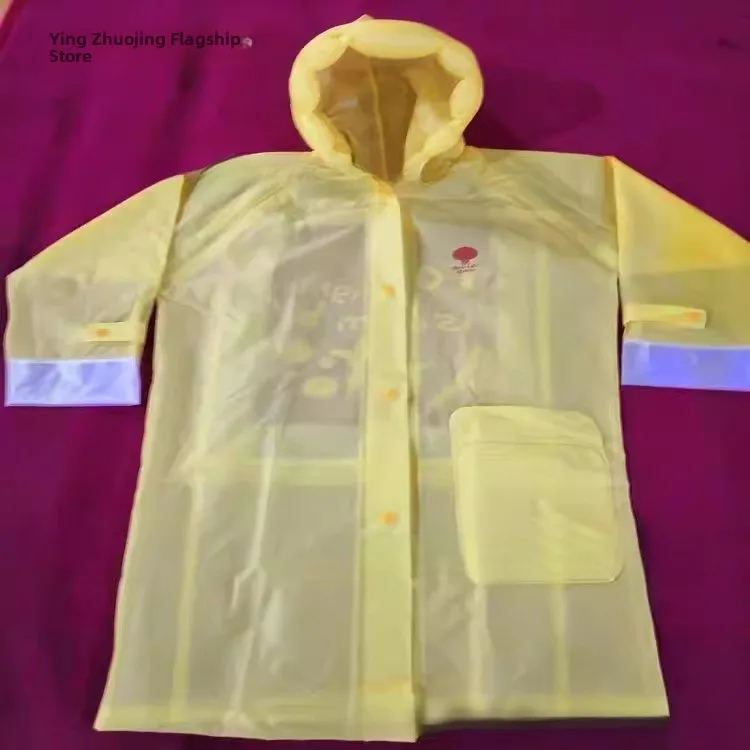 

Удлиненный детский дождевик с местом для школьной сумки, надувная кепка из ПВХ, детская дождевая одежда, дождевик для малышей, семейный комплект