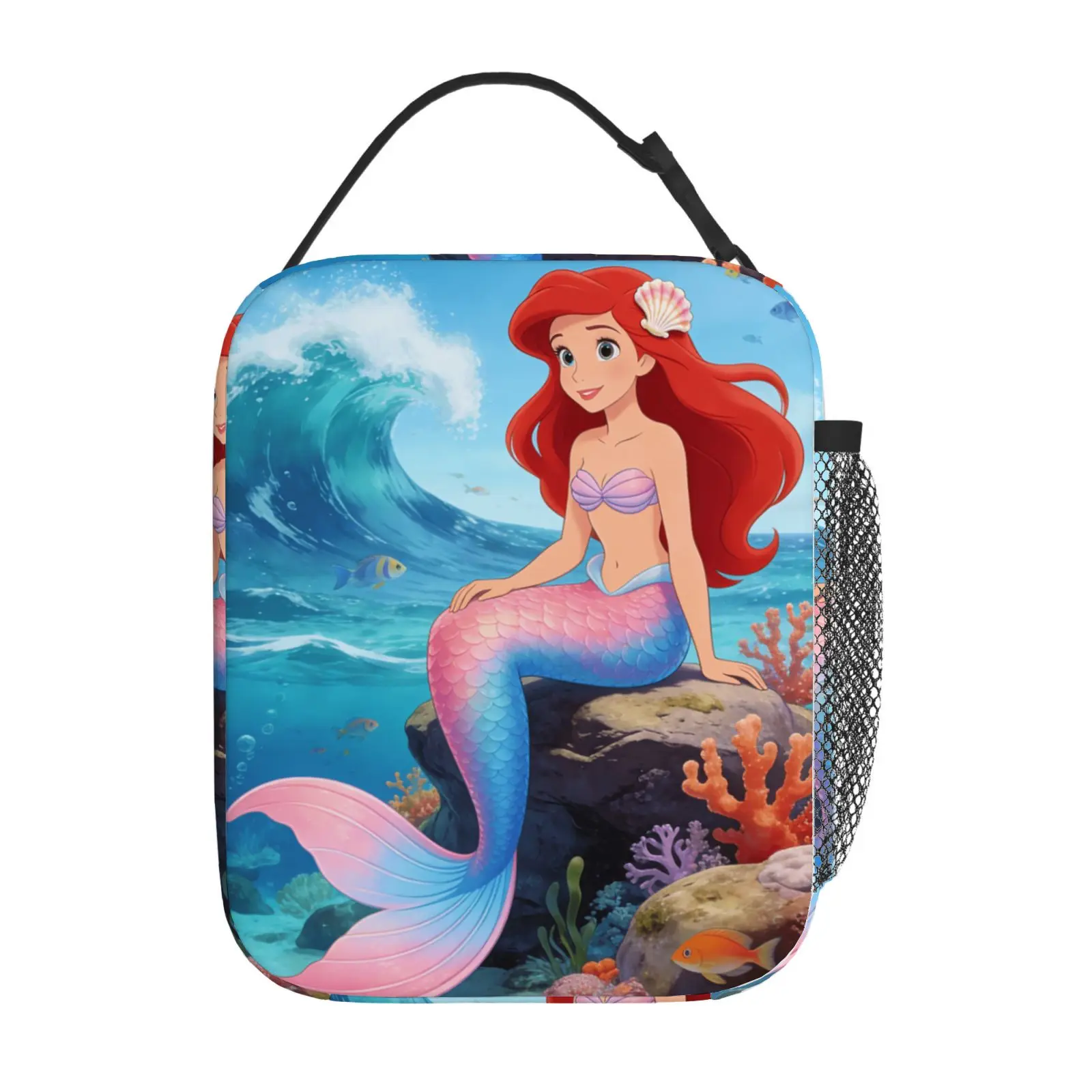 

1 шт. Милая сумка для обеда в стиле Русалочки Ариэль, подходит для повседневного использования, сумка для обеда на каждый день, подарок.