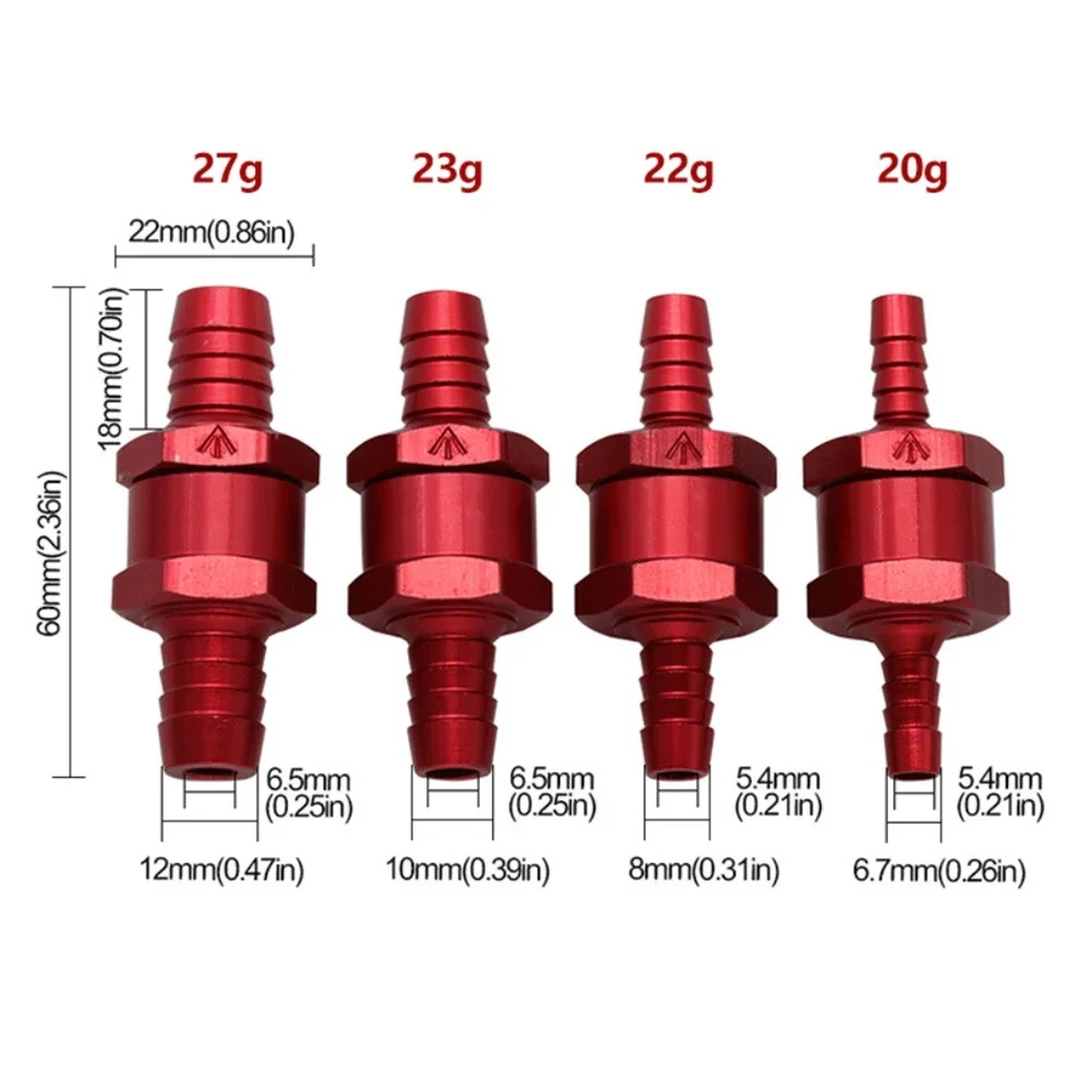 1PC 6/8/10/12mm Fuel Non Return Check Valve Aluminum Alloy Valves Fit For Carburettor Low Pressure Fuel Systems