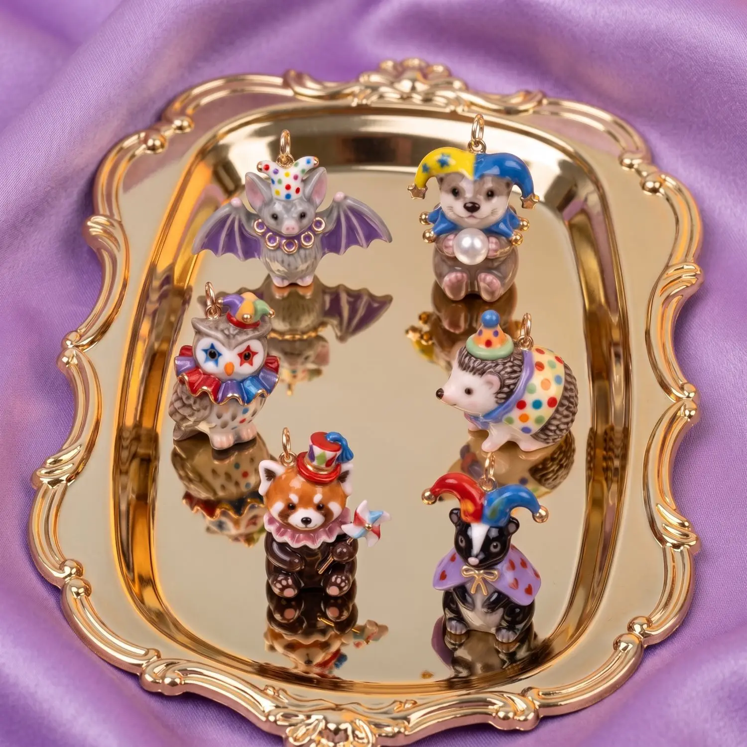 New Creative Joker Animal Series Pendant Copper Plate Gold Charms Antique Jewelry Making DIY Handmade Craft Wholesale