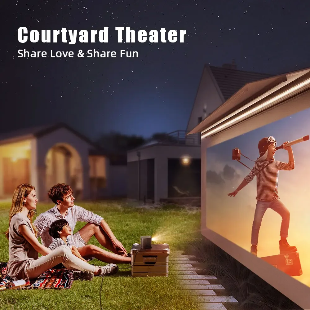 BYINTEK X20 Mini Pocket Projector Portable 720P Home Theater Beamer With Input Port Convenient Android 9.0 OS Supported