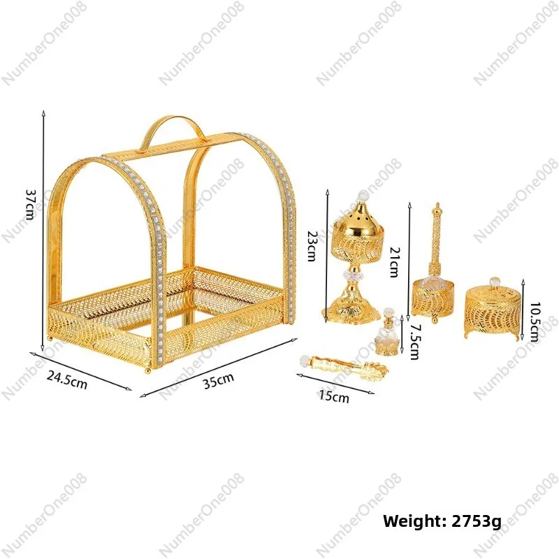 

Журнальный столик, курильница, курильница для ароматерапии, роскошный домашний высококачественный металлический набор орнаментов