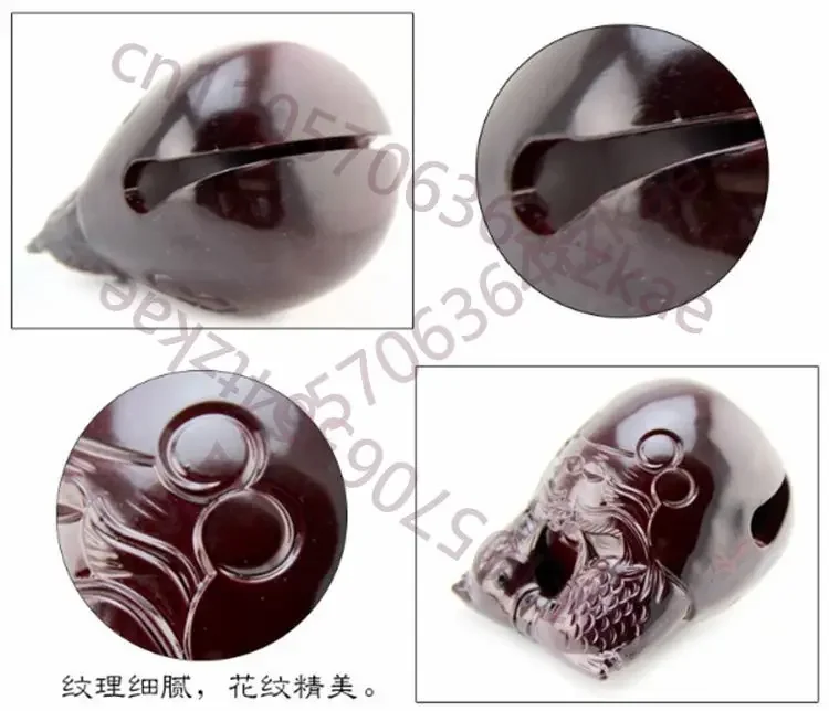 3.5 Inches 1 set Black Zen Buddhist Monk Mokugyo Temple Block Muyu