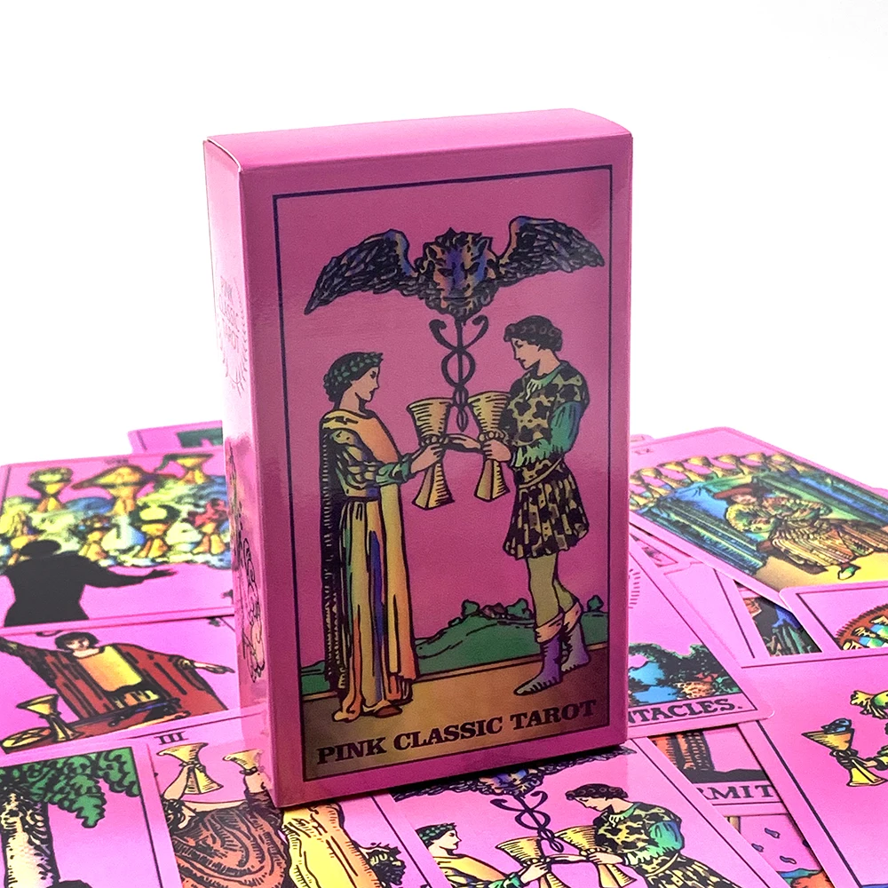 

New Pink Classic Tarot Deck A 78pcs Vibrant Illustrations, Easy-to-Read Guide, Great For Beginners, Meditation & Party Games