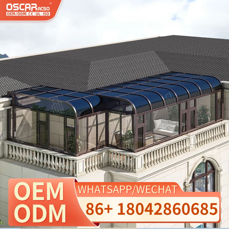 Solarium أربعة مواسم الألومنيوم غرف الشمس البيوت الزجاجية حديقة الزجاج غرفة الشمس غرفة الشمس منازل الألومنيوم