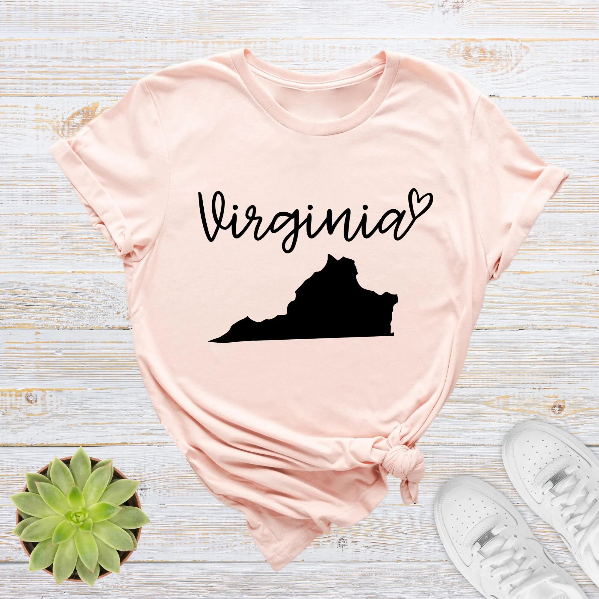 Virginia Map T Shirt Lover City Top Home State