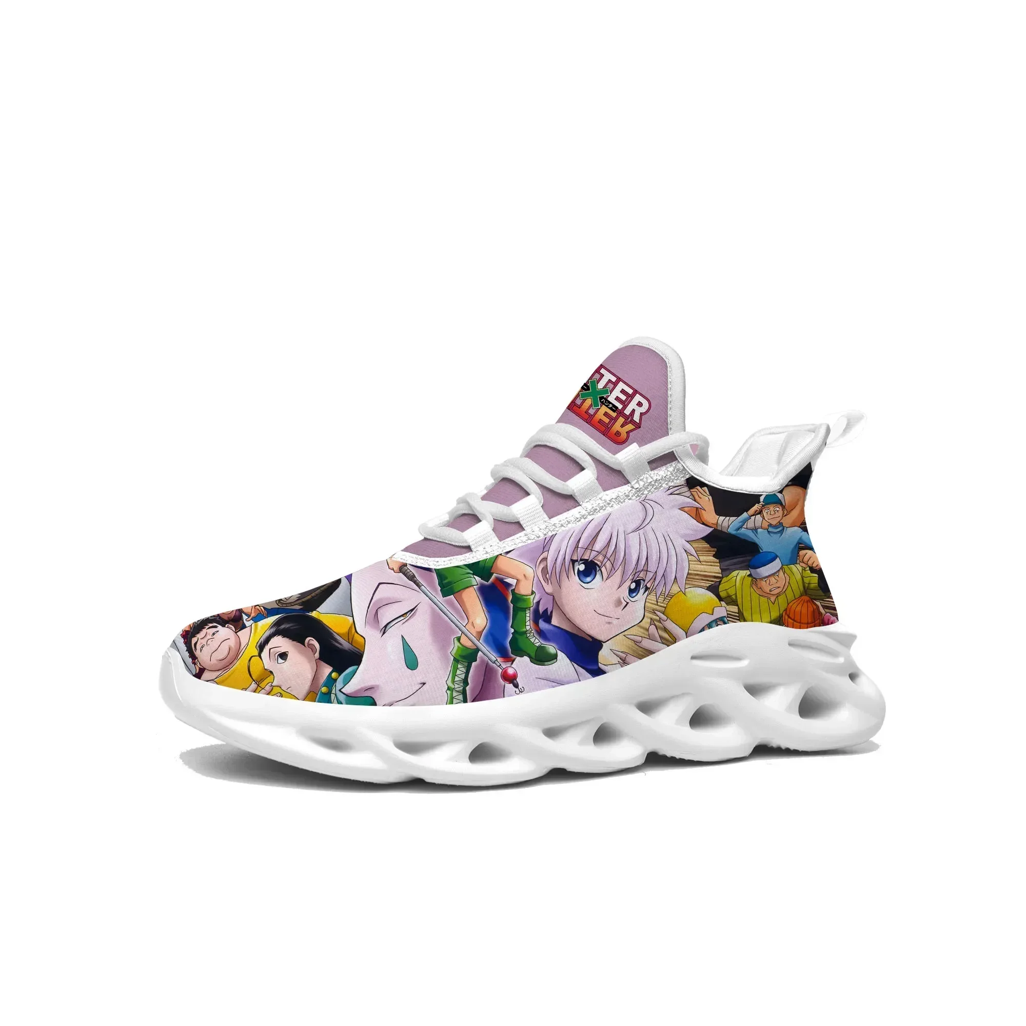 

Japanese Anime Hunter X Hunter Flats Sneakers Men Women Teenager Sports Running Shoes High Quality Cartoon Lace Up Mesh Footwear