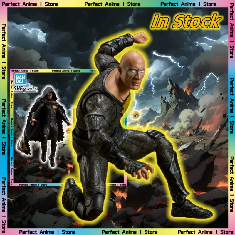 

В наличии Bandai SHF DC Alliance Black Adam Dwayne Johnson BLACK ADAM Фигурка Подарочная Коллекция моделей
