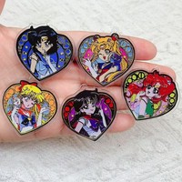 10PCS Cartoon Anime Characters Acrylic Charms Pendant For Jewelry Making DIY Keychain Earrings Accessories
