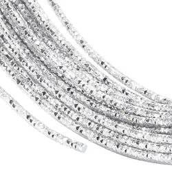 12 Gauge 33 Feet Textured Silver Wire Diamond Cut Aluminum Craft Wire for Ornaments Making and Other Jewelry Craft Work