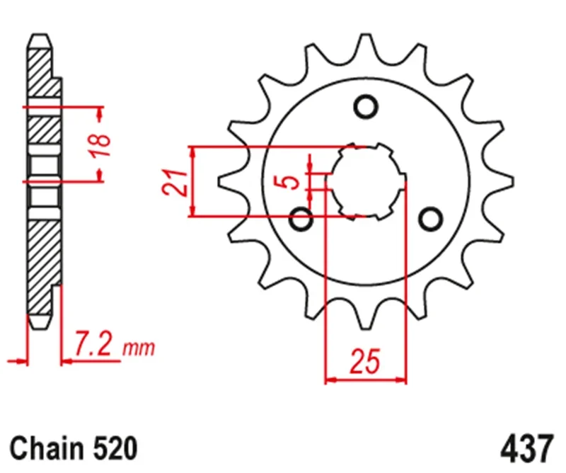 520 Motorcycle Front Sprocket Pinion For Suzuki SP600F 1985 DR 600 S 1985-1989 DR650 RSE 1990-1995