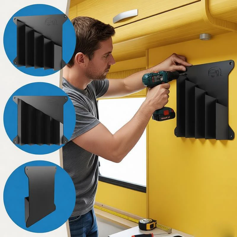 

1Pc Cable Tie Fastener Metal Wire Rope Storage Box RV Wall Mounted Zip Tie Storage Box Rack Caravan Van Camper Storage Tool