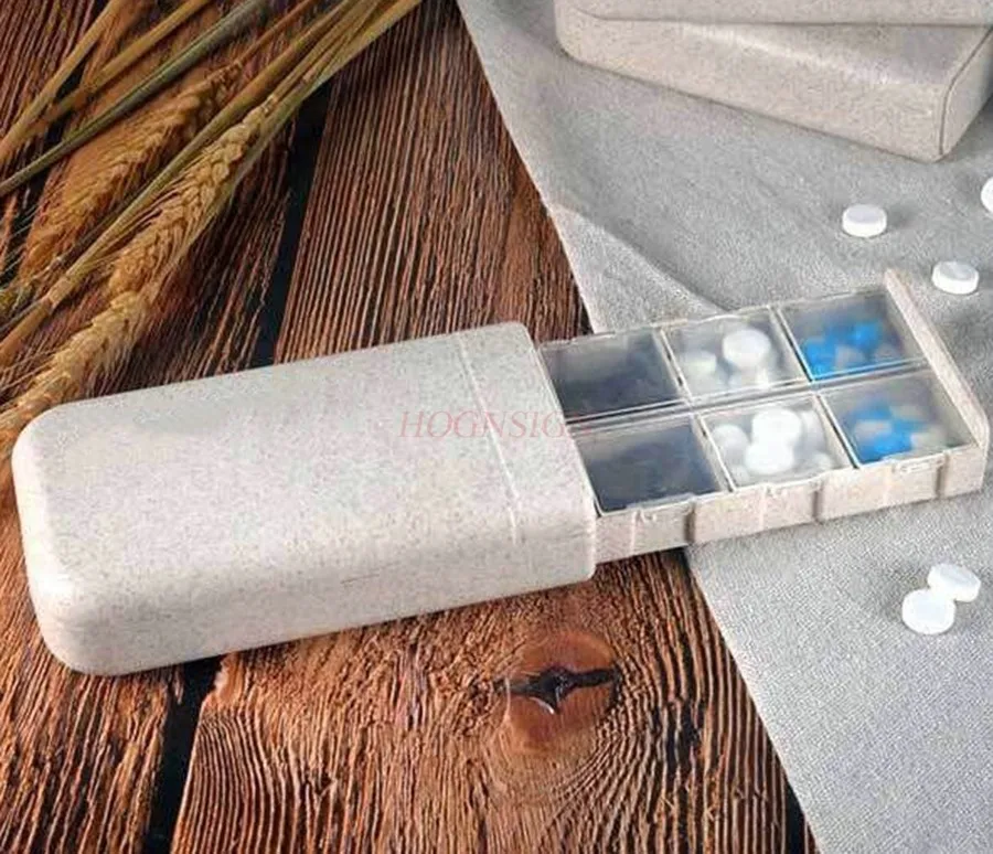 1pcs Automatic small medicine box, portable mini portable box, one week packaging, large capacity pill storage box